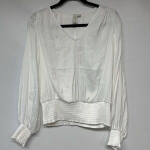 Joie White V-Neck Blouse